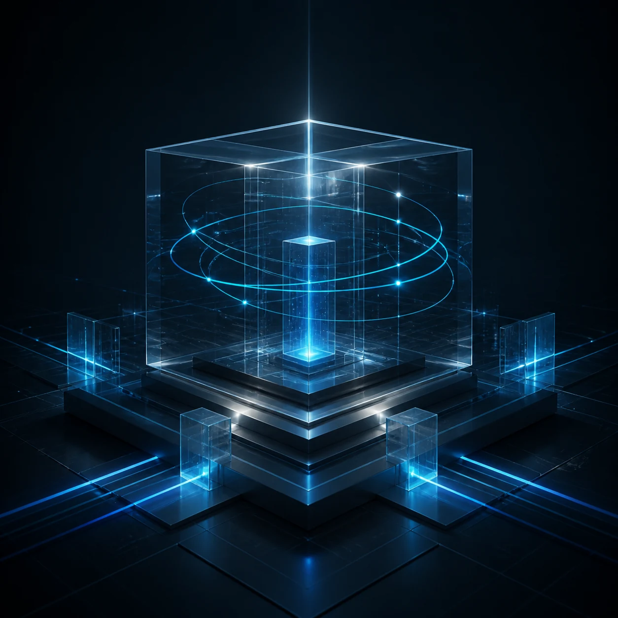 Glass identity core within concentric access boundaries